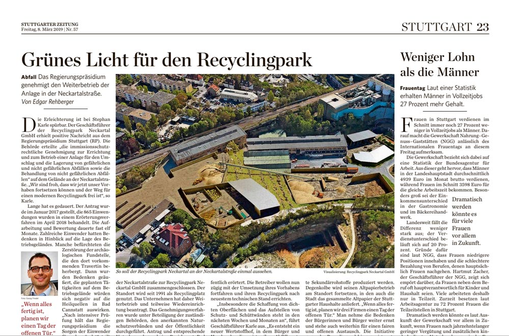 Recyclingbetrieb Fischer Weilheim Gmbh Zeitungsartikel - Bilger+Partner